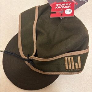 Stormy Kromer Hat Size 7 3/8. MJ Electric stitched on hat. New with tags.